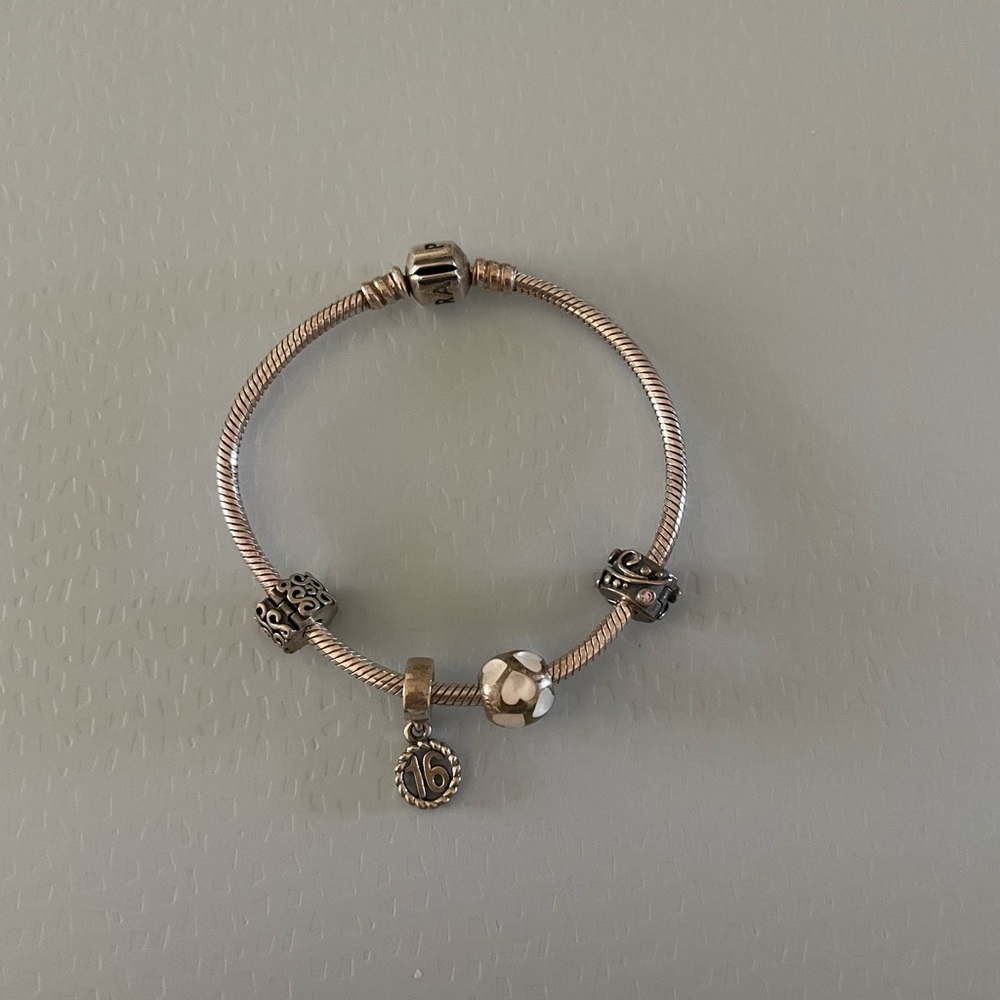 Elegant Silver Charm Bracelet